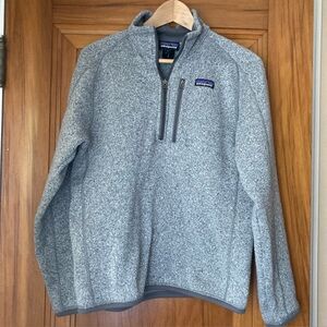 Patagonia - Mens Better Sweater Gray  Quarter-Zip Fleece Pullover